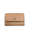【中古】COACH◆3つ折り財布/--/BEG/無地/レディース【服飾雑貨他】