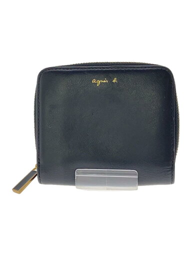 【中古】agnes b.◆2つ折り財布/レザー/BLK/無地/レディース【服飾雑貨他】 【中古】agnes b.◆2つ折り財布/レザー/BLK/無地/レディース【服飾雑貨他】