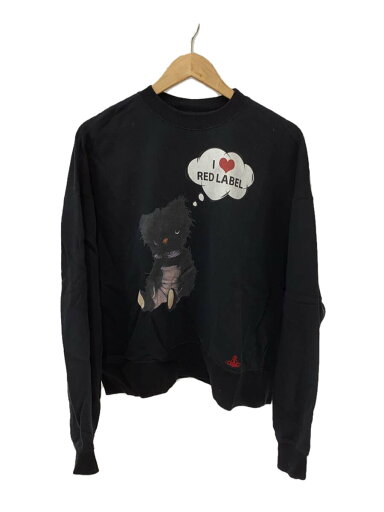 【中古】Vivienne Westwood RED LABEL◆スウェット/0/コットン/BLK/プリント/16-12-331005【メンズウェア】 【中古】Vivienne Westwood RED LABEL◆スウェット/0/コットン/BLK/プリント/16-12-331005【メンズウェア】