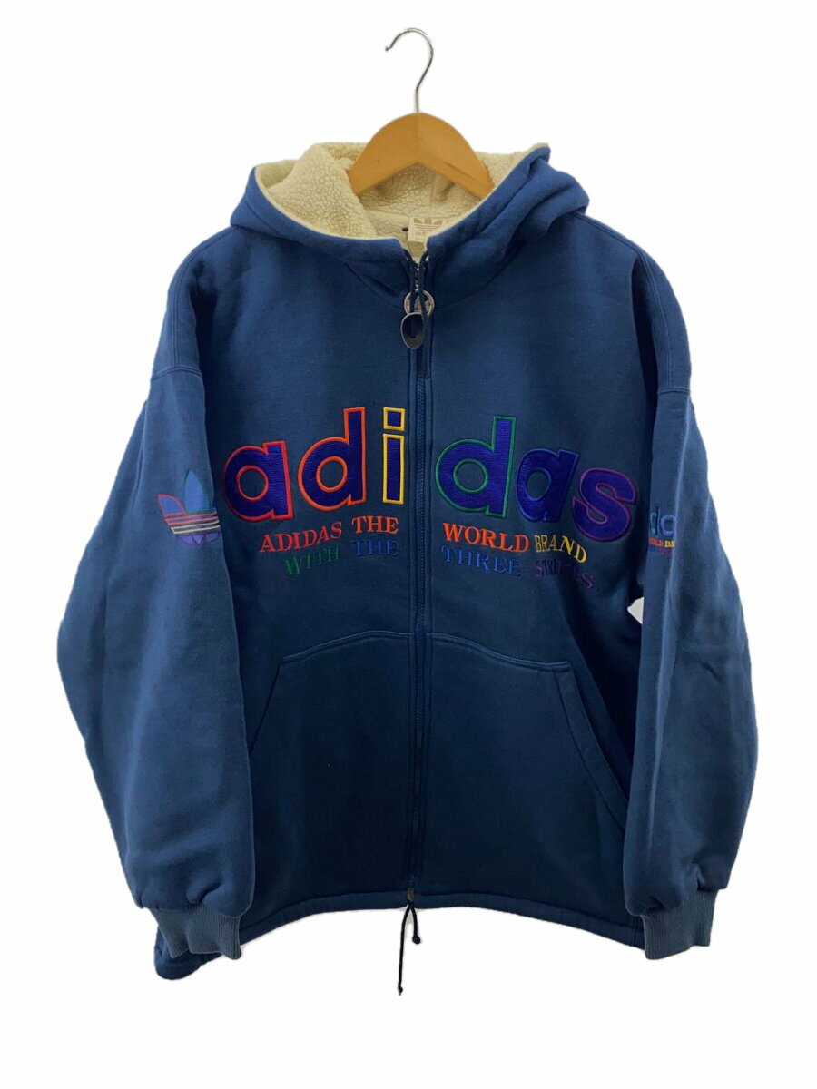 【中古】adidas◆ジップパーカー/L/アクリル/GRN/AA-3145/デサント製【メンズウェア】