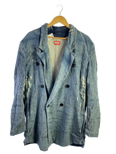 【中古】DIESEL◆テーラードジャケット/L/コットン/IDG/無地【メンズウェア】 【中古】DIESEL◆テーラードジャケット/L/コットン/IDG/無地【メンズウェア】