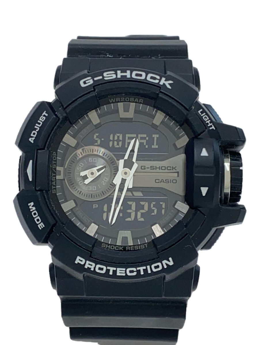 【中古】CASIO◆クォーツ腕時計・G-SHOCK/デジアナ/ラバー/BLK/BLK【服飾雑貨他】