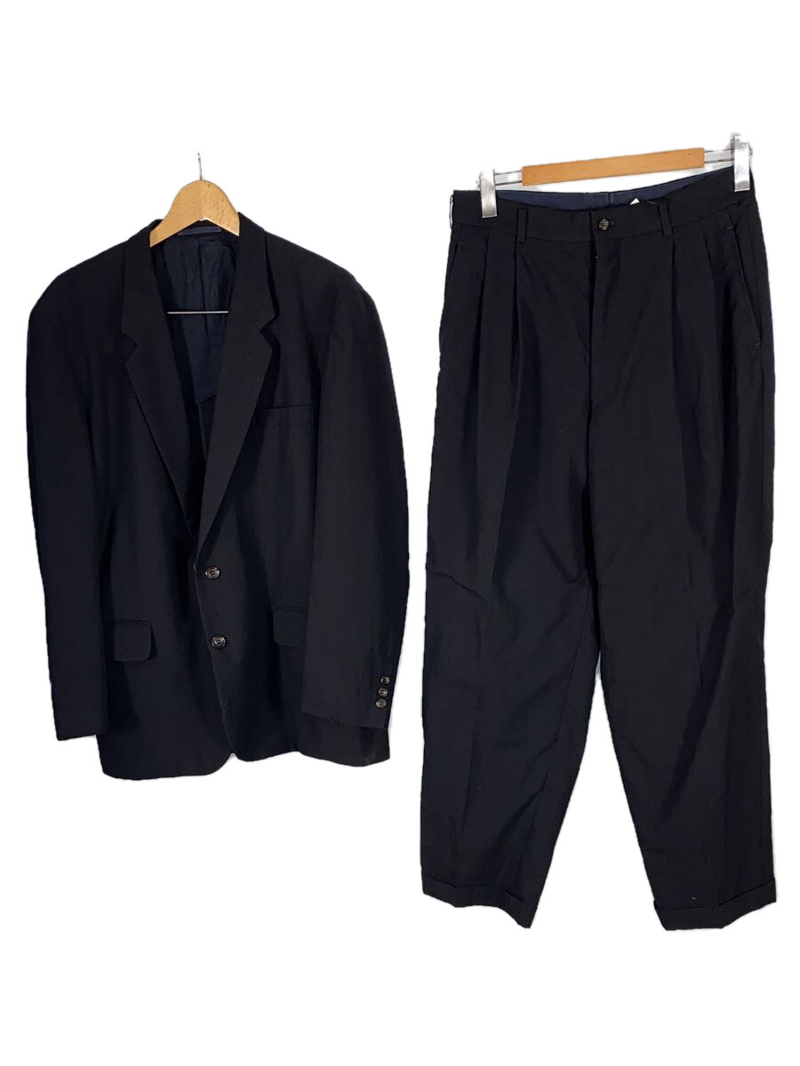 【中古】COMME des GARCONS HOMME◆90s/スーツ/上:M/下:L/ウール/BLK/田中オム/ツータック/HJ-11030M/HP-11025L【メンズウェア】