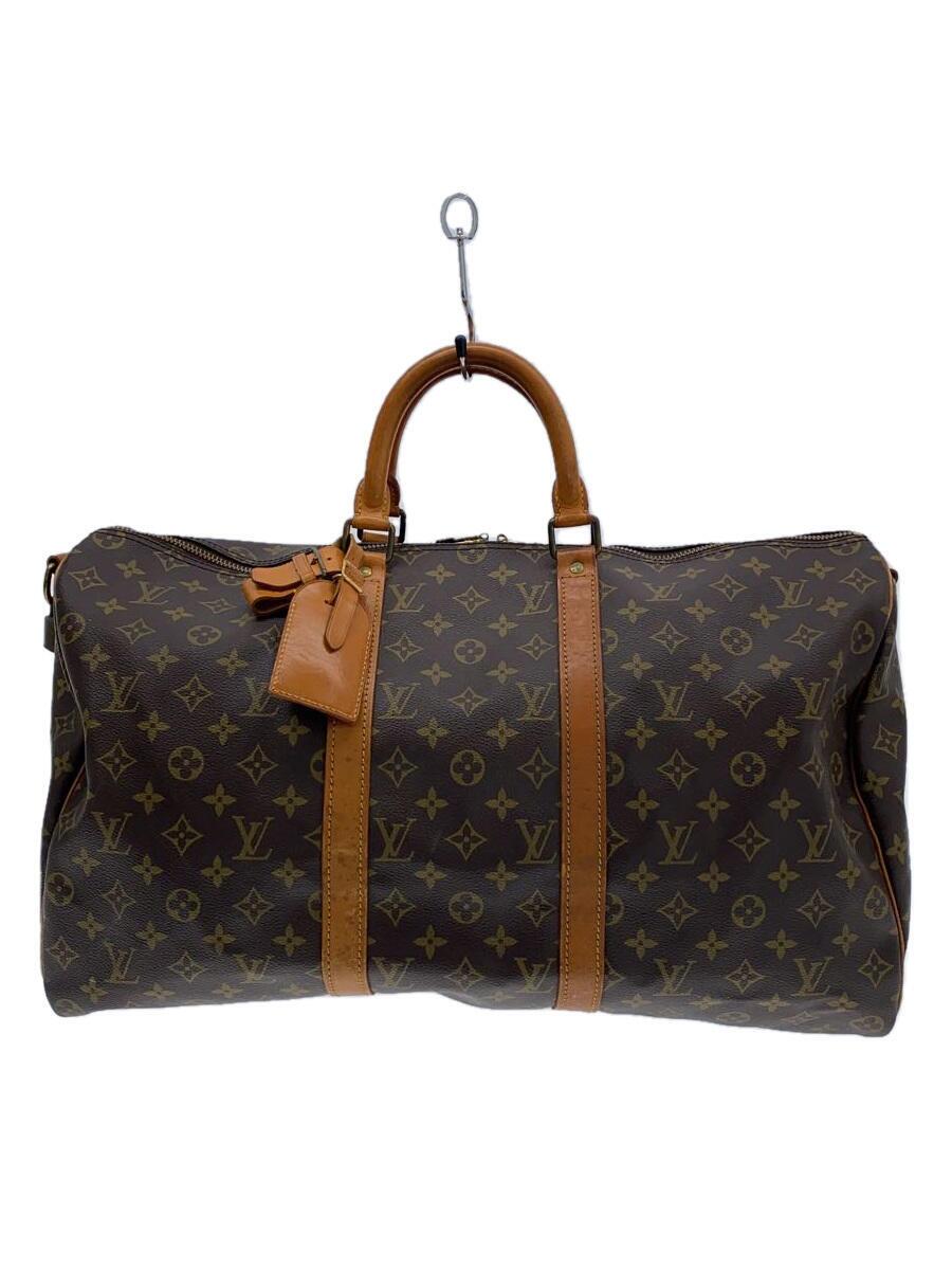 LOUIS VUITTON - 【中古】LOUIS VUITTON◆キーポル・バンドリエール50_モノグラム・キャンバス_BRW/PVC/BRW【バッグ】