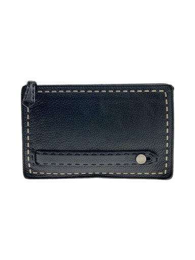【中古】FENDI◆セカンドバッグ/レザー/BLK【バッグ】 【中古】FENDI◆セカンドバッグ/レザー/BLK【バッグ】