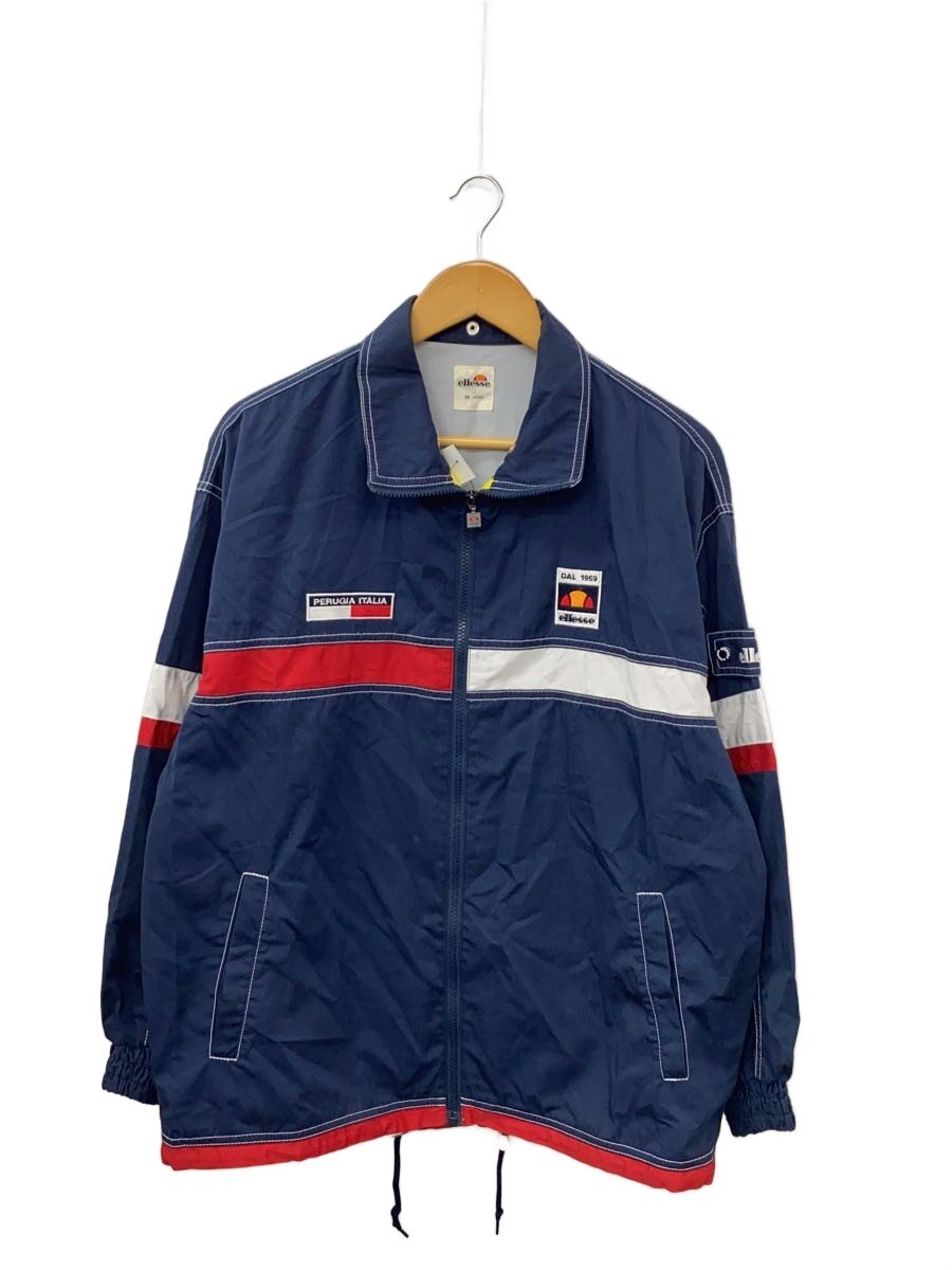 【中古】ELLESSE◆ジャケット/M/ポリエステル/NVY【メンズウェア】