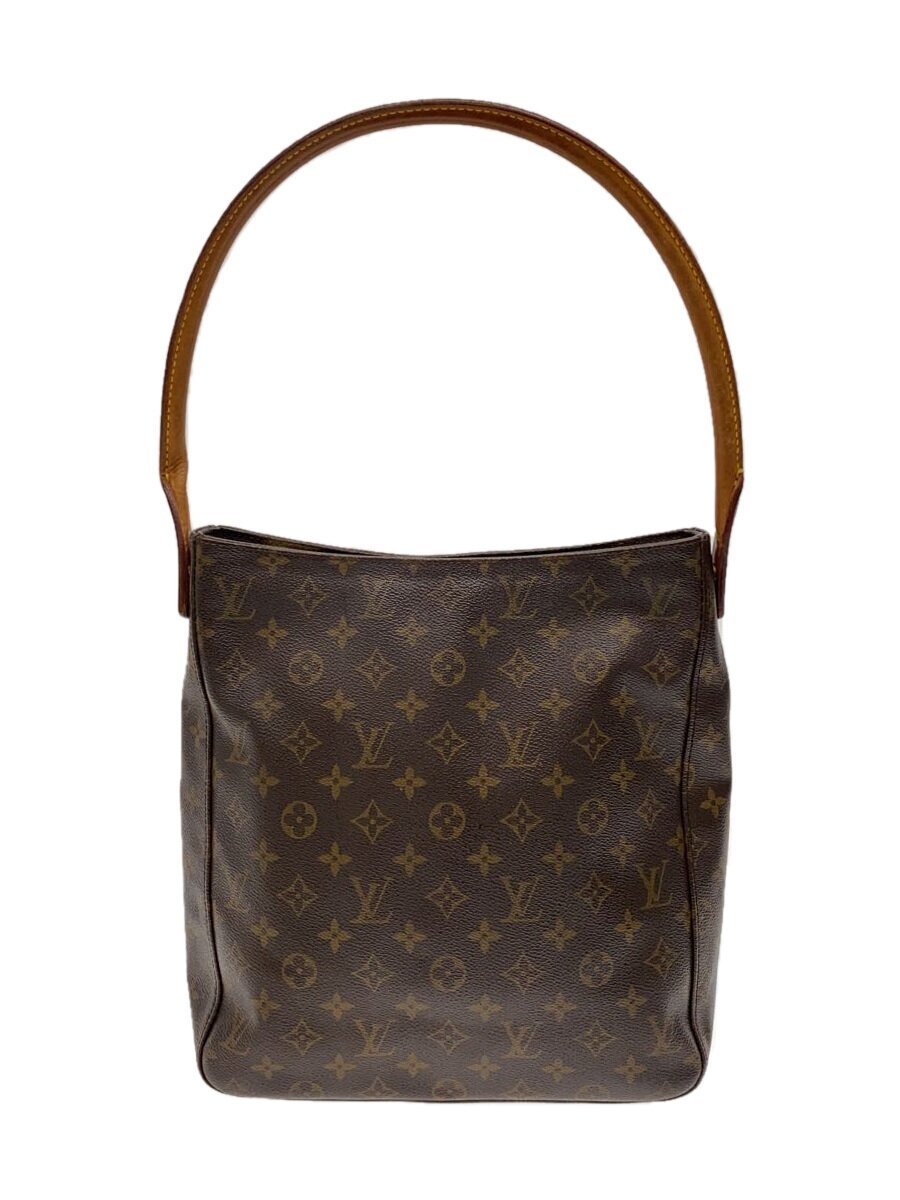 LOUIS VUITTON◆ルーピングGM_モノグラム・キャンバス_BRW/M51145/トートバッグ/牛革/BRW//