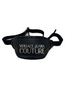 【中古】VERSACE JEANS COUTURE◆ヴェルサーチェジーンズ/ウエストバッグ/--/BLK【バッグ】