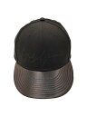 【中古】NEW ERA◆キャップ/7 3/8/ウール/BLK/メンズ【服飾雑貨他】