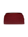 【中古】YVES SAINT LAURENT◆ポーチ/レザー/RED【バッグ】