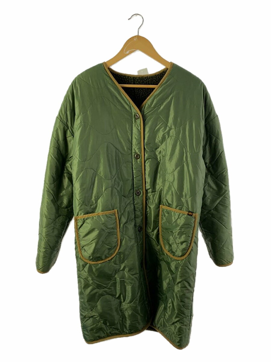 【中古】ALPHA INDUSTRIES◆フリースジャケット/L/ポリエステル/KHK/ta1276-003【メンズウェア】