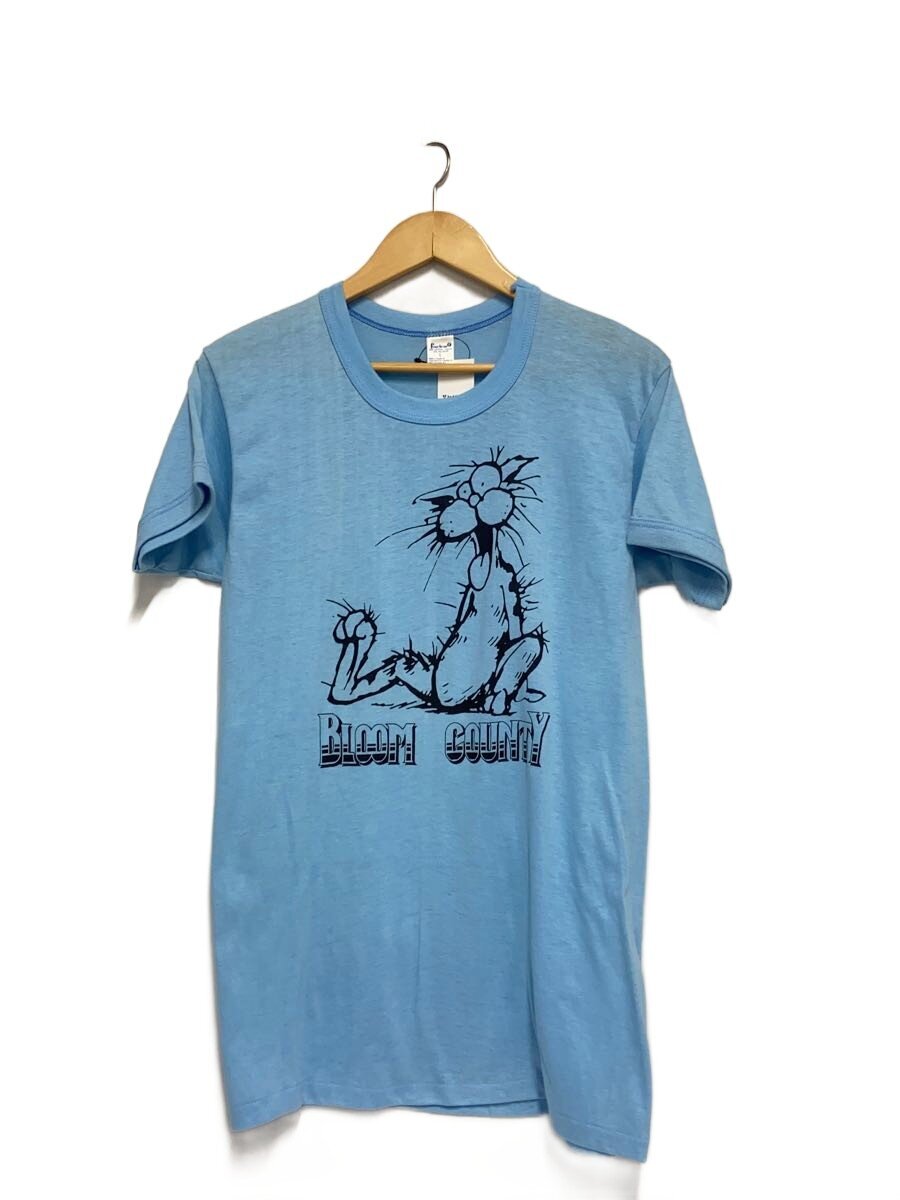 80s/fairline/ビルザキャット/Tシャツ/L/ポリエステル/BLU/プリント