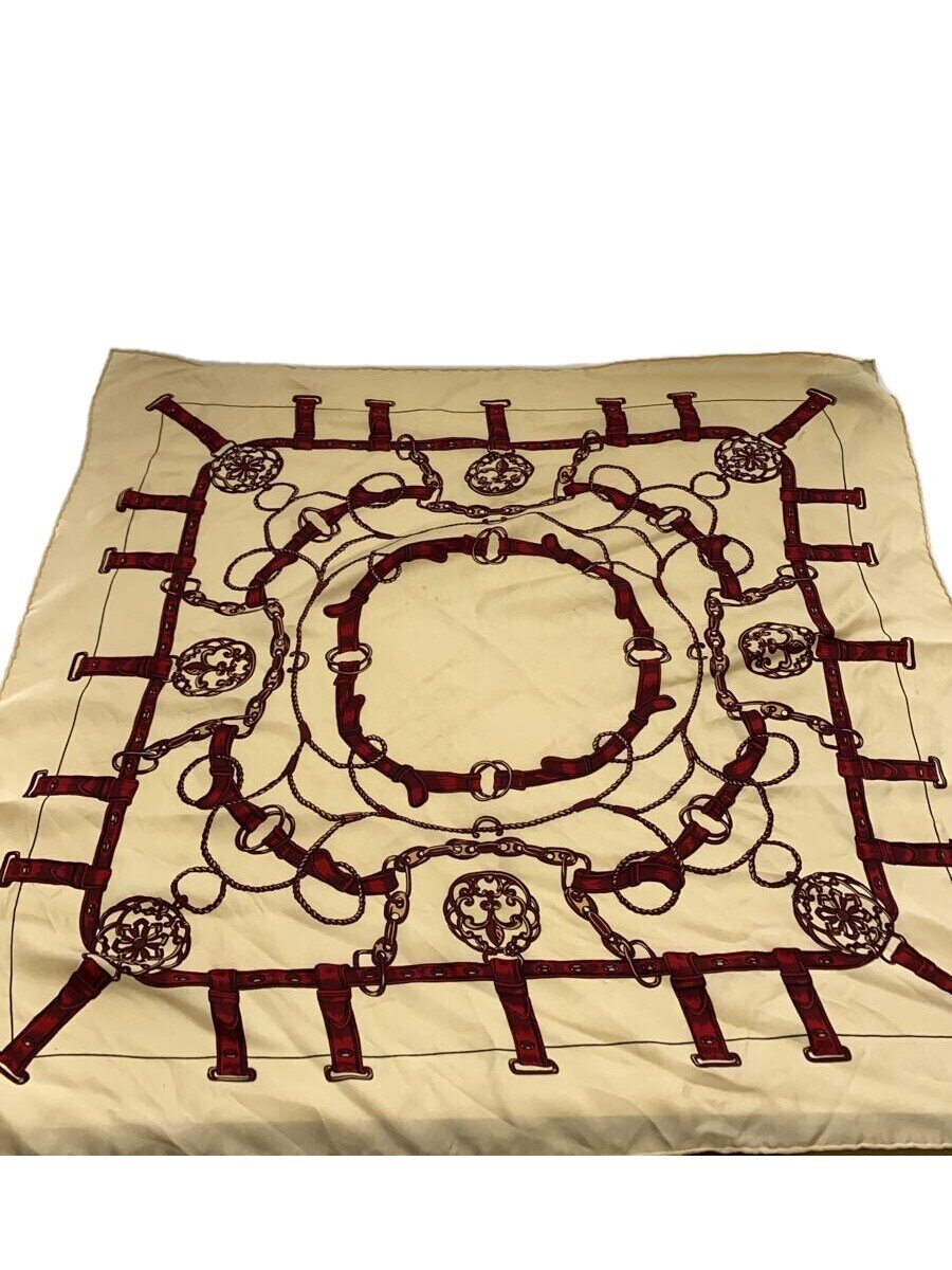 【中古】manipuri◆スカーフ/シルク/BEG/レディース【服飾雑貨他】