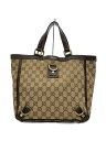 【中古】GUCCI◆アビー/トートバッグ/GGキャンバス/キャンバス/BRW/GG【バッグ】