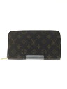 【中古】LOUIS VUITTON◆ジッピー・オーガナイザー_モノグラム_GRY/PVC/ブラウン/メンズ/M62581【服飾雑貨他】