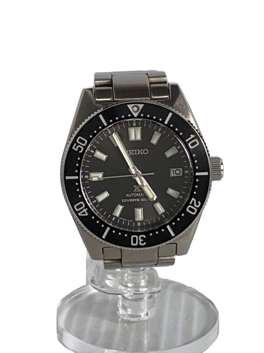 【中古】SEIKO◆自動巻腕時計/アナログ/ステンレス/ブラック/シルバー/6R35-00P0【服飾雑貨他】