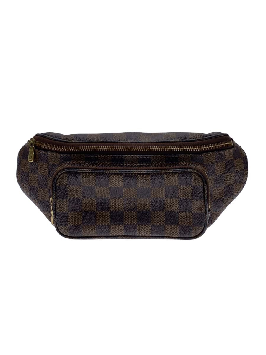 【中古】LOUIS VUITTON◆バムバッグ・メルヴィール_ダミエ・エベヌ/PVC/BRW/総柄【バッグ】