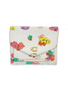 【中古】COACH◆3つ折り財布/レザー/CRM/花柄/レディース【服飾雑貨他】