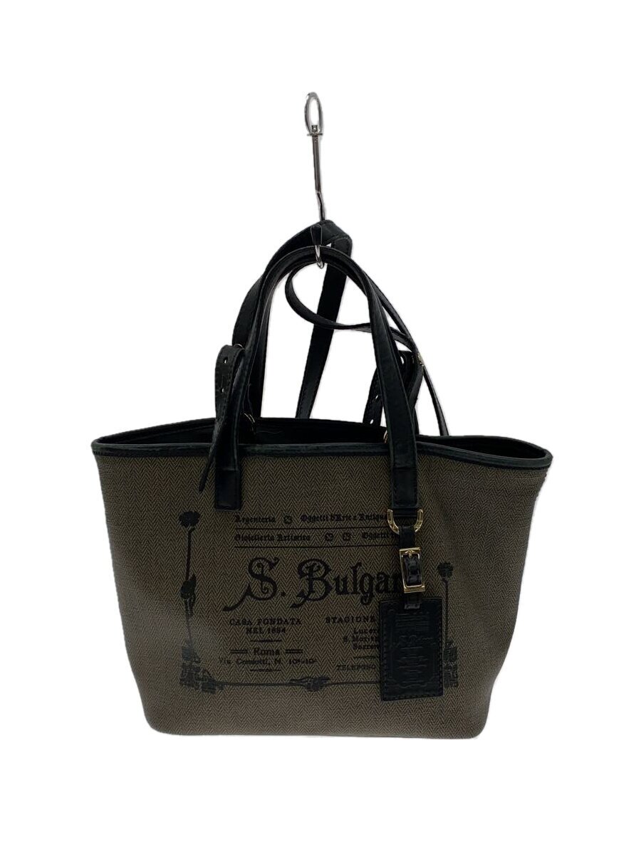 【中古】BVLGARI◆ハンドバッグ/--/BRW【バッグ】