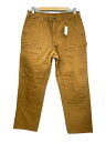【中古】Carhartt◆ダブルニー/ボトム/34/コットン/BRW/B136【メンズウェア】