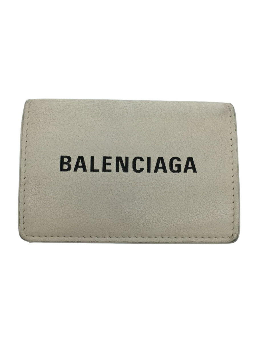 【中古】BALENCIAGA◆3つ折り財布/レザ