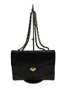 【中古】CHANEL◆ショルダーバッグ/レザー/BLK【バッグ】