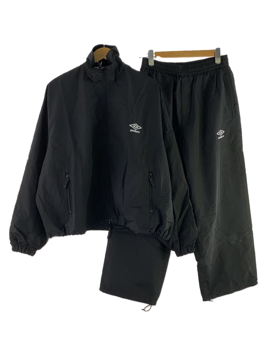 【中古】UMBRO◆セットアップ/S/ナイロン/BLK/無地/UMB-0101-0601【メンズウェア】