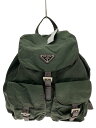 【中古】PRADA◆リュック/ナイロン/KHK【バッグ】