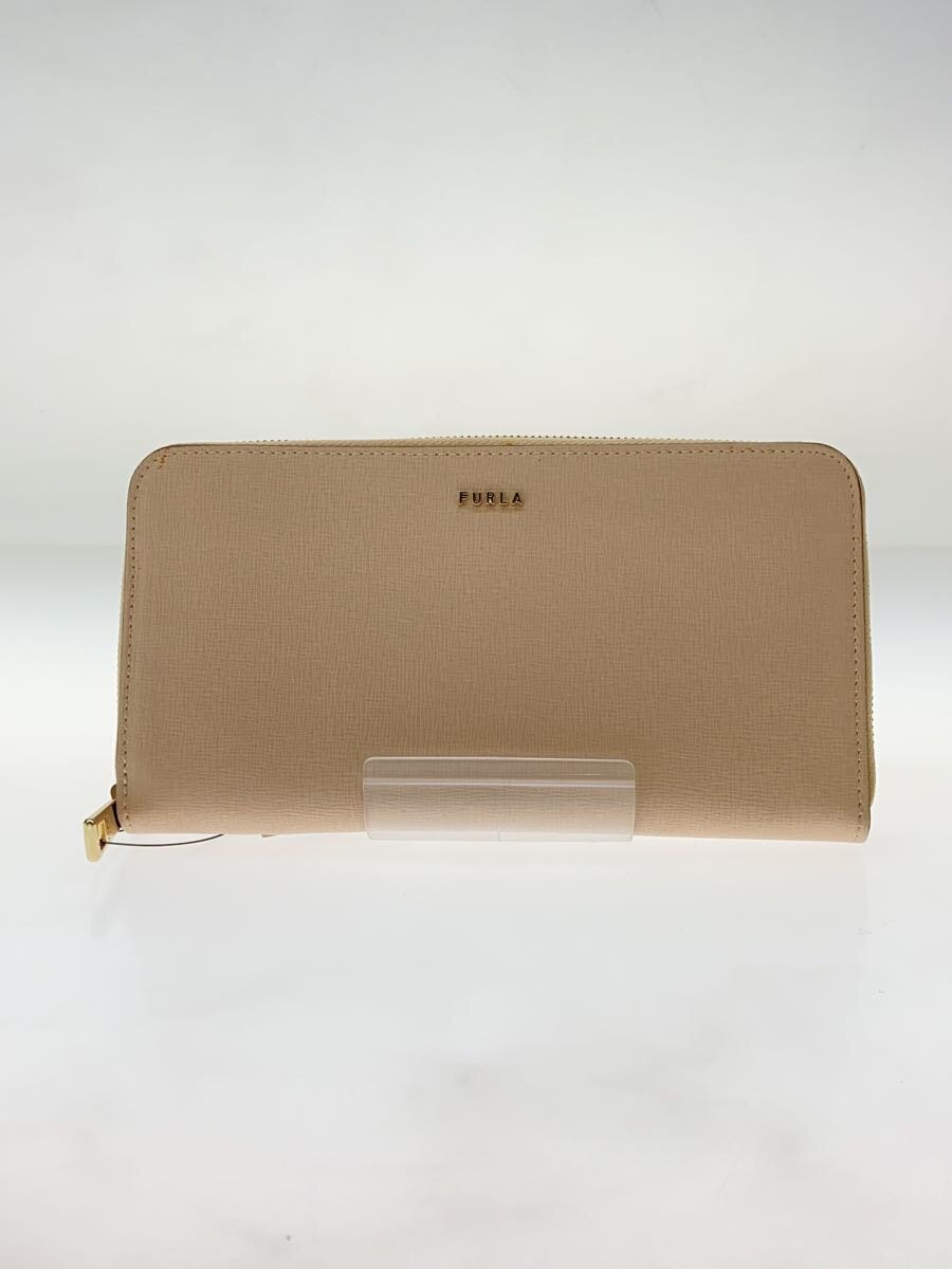【中古】FURLA◆長財布/--/BEG/無地/レディース/PCX7B30/外箱付き【服飾雑貨他】