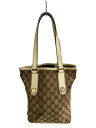 【中古】GUCCI◆トートバッグ_GGキャンバス/キャンバス/BRW/総柄【バッグ】