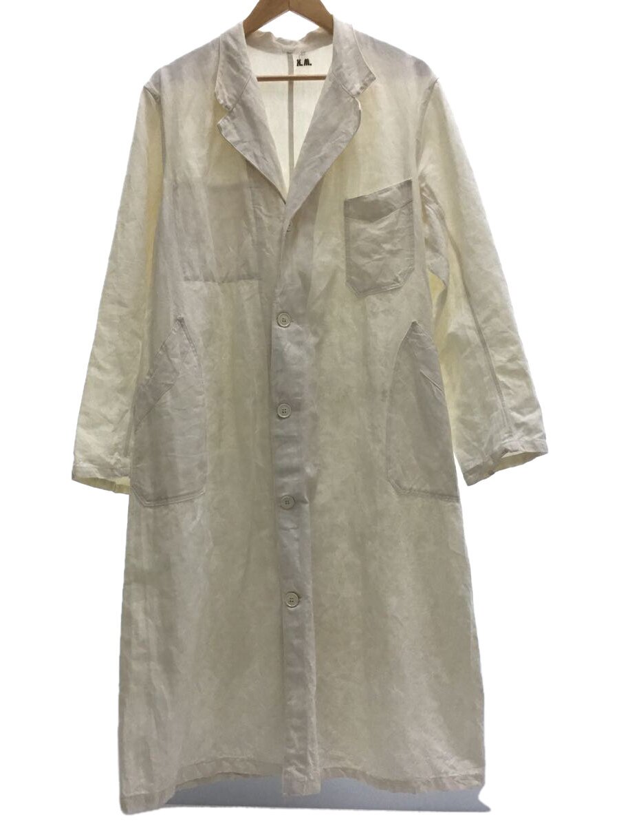 【中古】FRENCH MILITARY◆フランス軍/FRENCH ARMY LINEN HOSPITAL COAT/コート/IVO【メンズウェア】