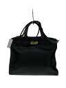 【中古】DAKOTA◆トートバッグ/レザー/BLK/無地【バッグ】