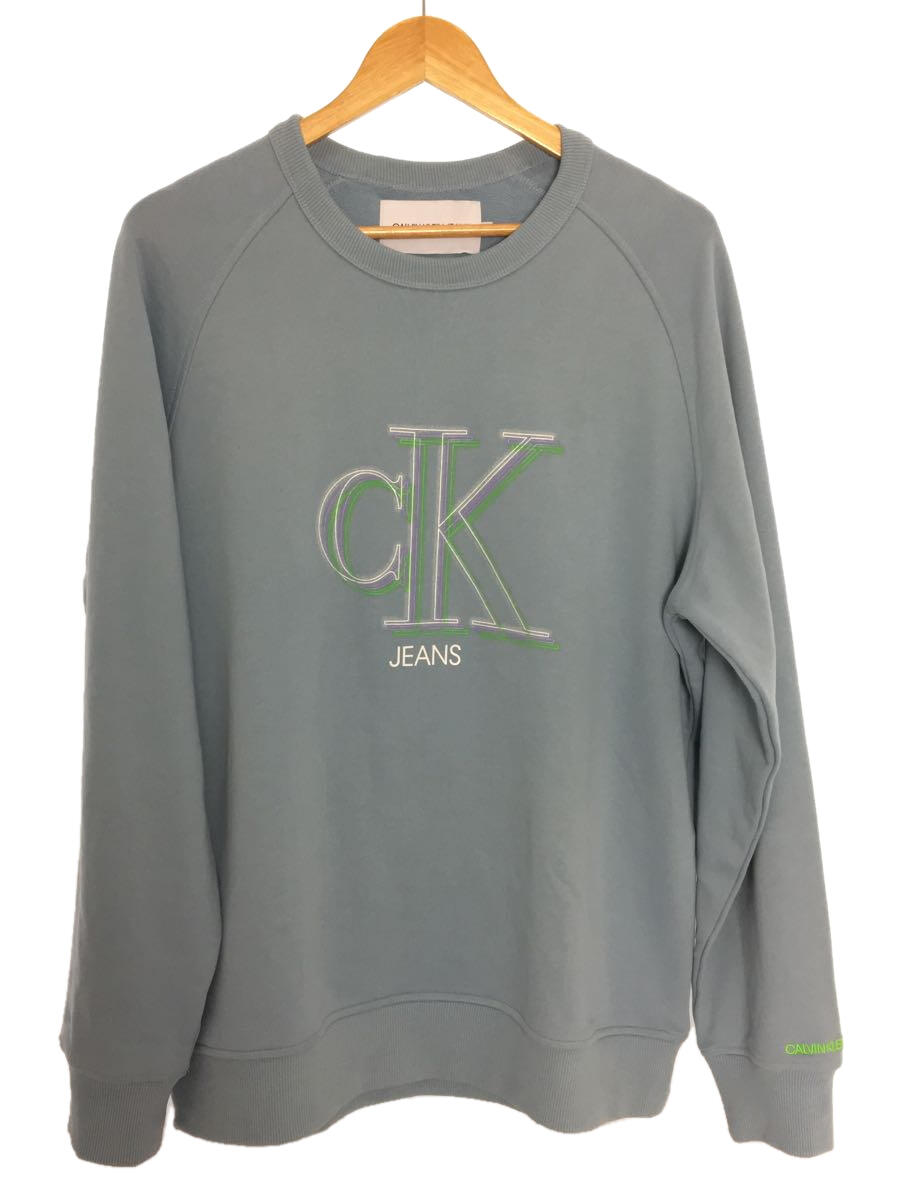 Calvin Klein◆Calvin Klein Jeans/フロントロゴスウェットシャツ/J317051/裏毛/ブルー/XL