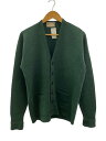 【中古】warren-knit/カーディガン(厚手)/M/ウール/GRN/無地【メンズウェア】(4)