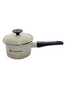 【中古】LE CREUSET◆LE CREUSET/ソースパン片手鍋/エナメルスチール/14cm/IVO【キッチン用品】