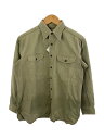 【中古】Buzz Rickson’s◆長袖シャツ/--/コットン/KHK/M23002【メンズウェア】