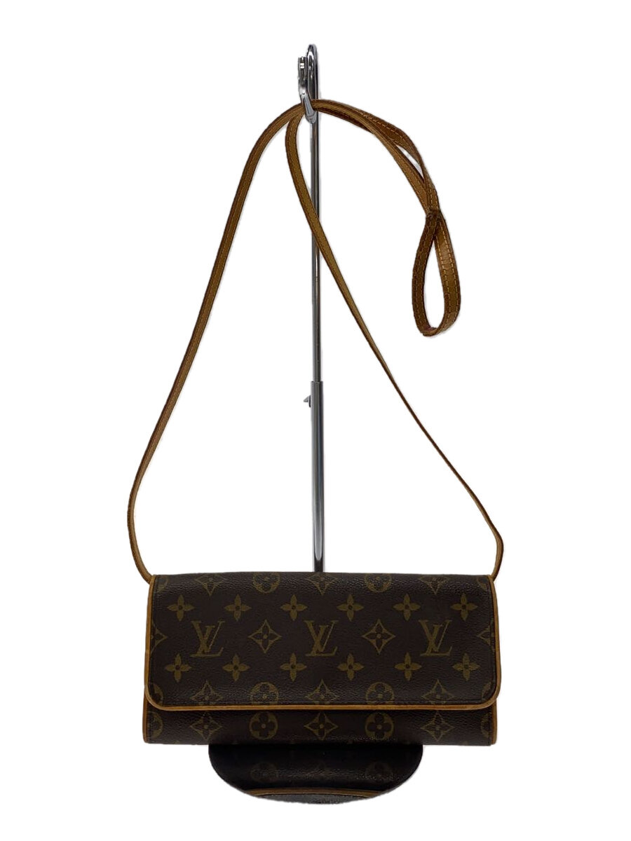 LOUIS VUITTON - 【中古】LOUIS VUITTON◆ポシェット・ツインGM_モノグラム・キャンバス_BRW/PVC/BRW【バッグ】