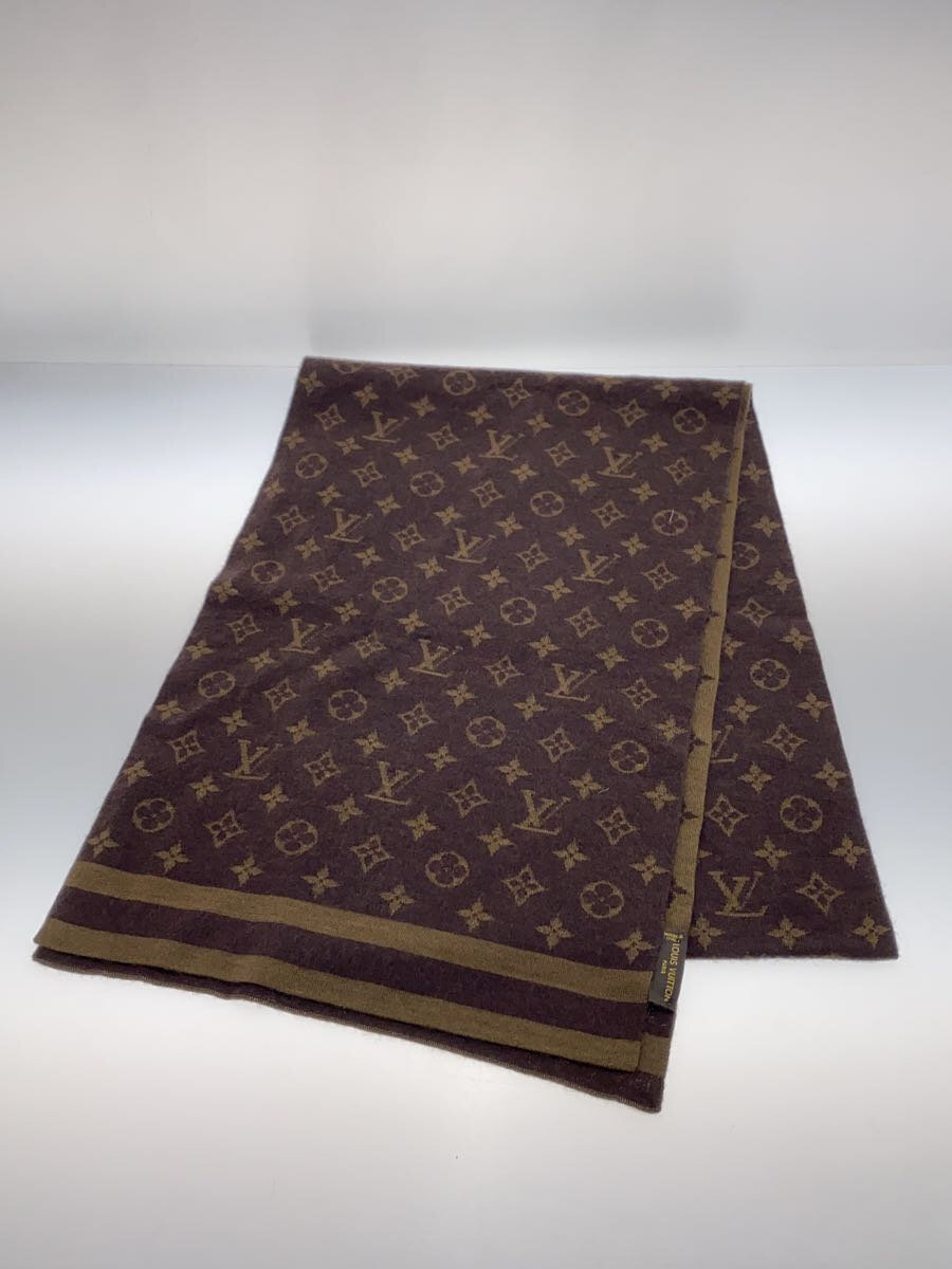 【中古】LOUIS VUITTON◆スカーフ/カシミア/BRD/総柄/レディース【服飾雑貨他】
