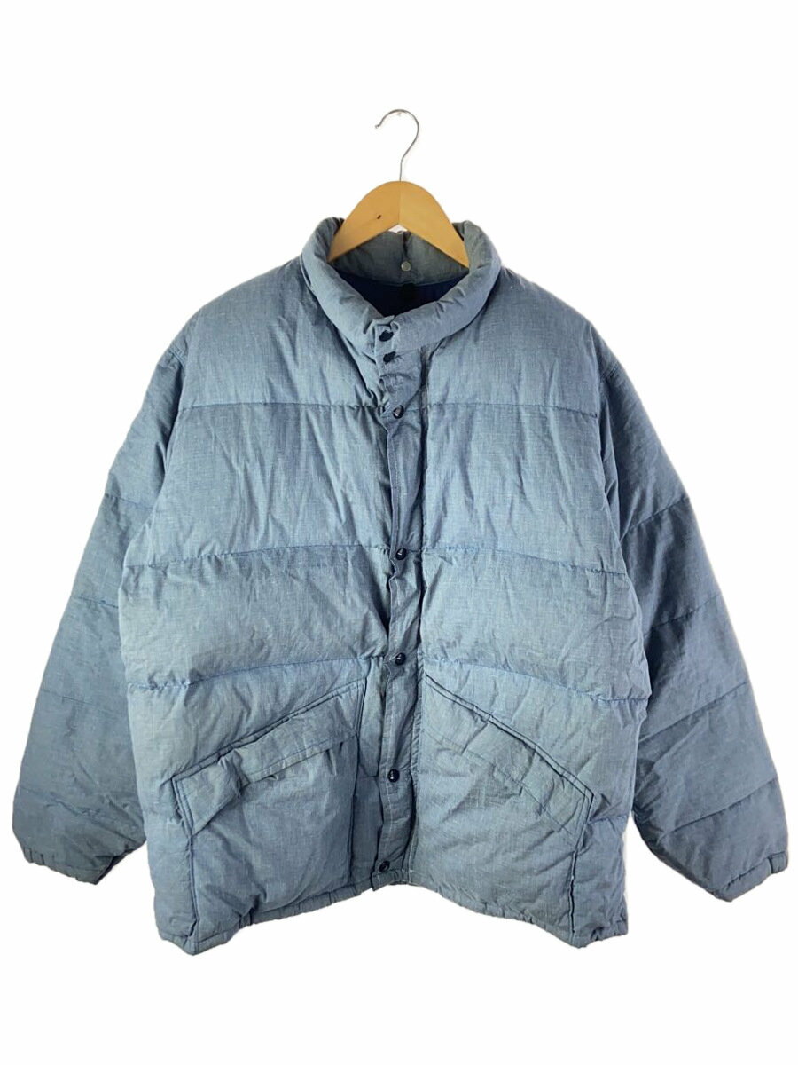 【中古】Schott◆ダウンジャケット/XL/ナイロン/BLU【メンズウェア】