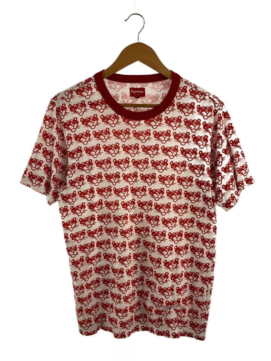 【中古】Supreme◆14SS/Pink Panther Top/Tシャツ/S/コットン/WHT/総柄【メンズウェア】