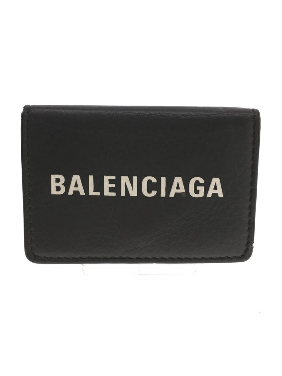 【中古】BALENCIAGA◆3つ折り財布/レザ