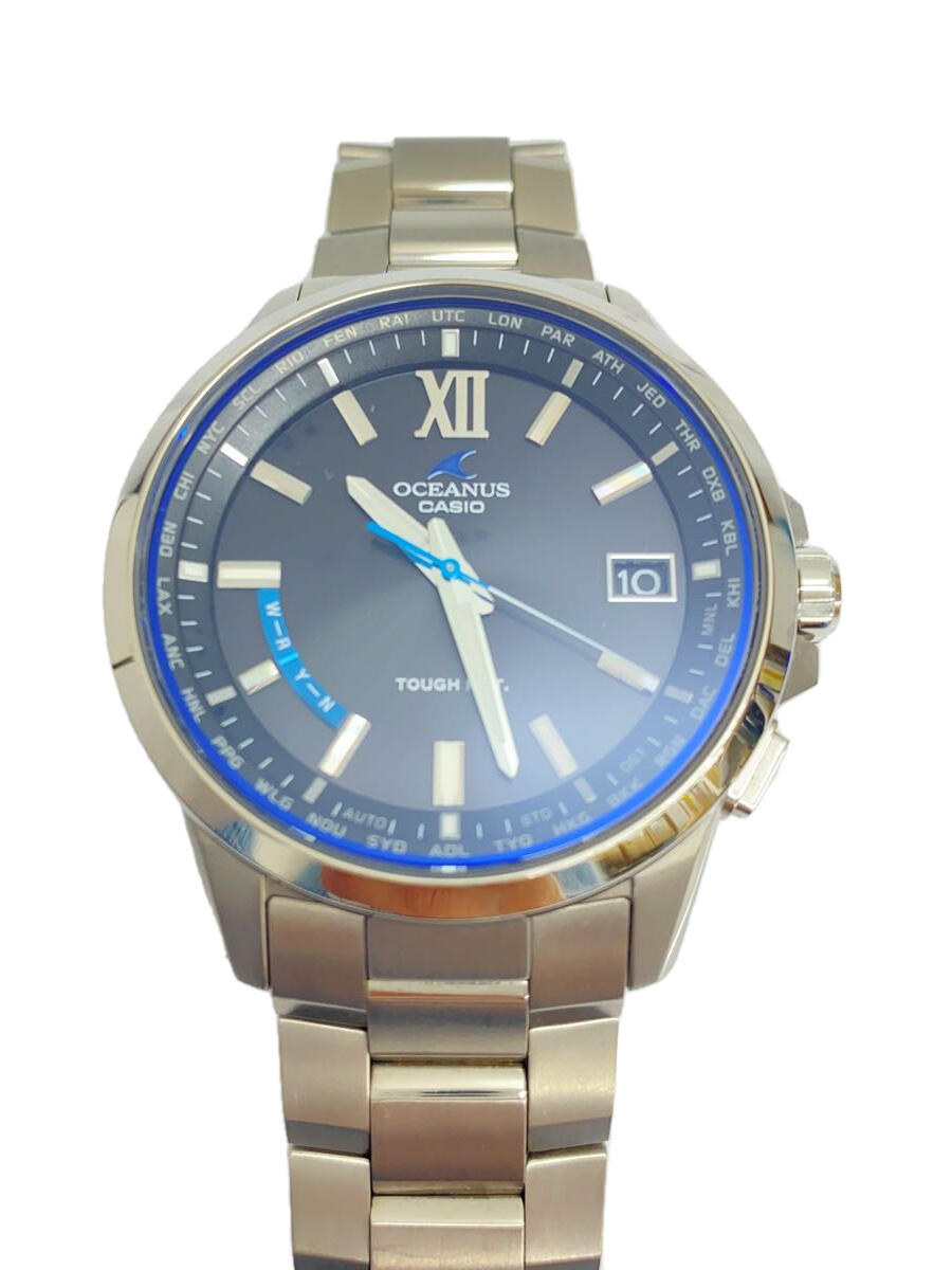 【中古】CASIO◆ソーラー腕時計・OCEA