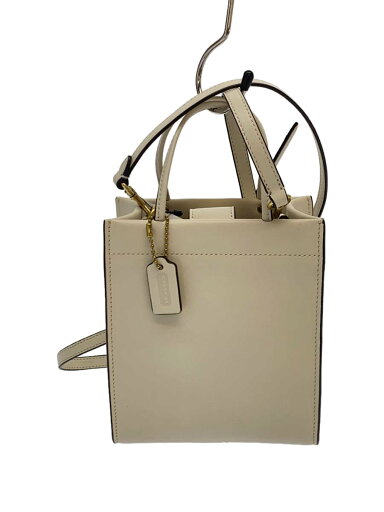 【中古】COACH◆ショルダーバッグ/レザー/WHT/無地/C4828【バッグ】 【中古】COACH◆ショルダーバッグ/レザー/WHT/無地/C4828【バッグ】