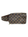 【中古】LOUIS VUITTON◆ジェロニモス_ダミエ・エベヌ/ワンショルダーバッグ/PVC/ブラウン/茶/総柄/N51994【バッグ】