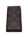 【中古】LOUIS VUITTON◆エテュイ・シガレット_モノグラム・キャンバス_BRW/レザー/BRW/総柄/メンズ【服飾雑貨他】