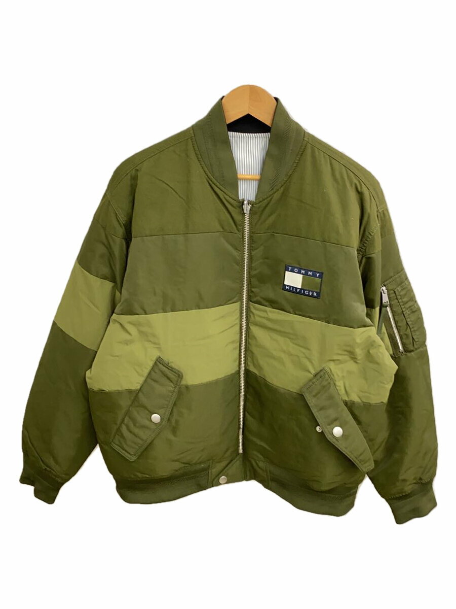 【中古】TOMMY HILFIGER◆ブルゾン/M/ナイロン/KHK【メンズウェア】