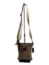 【中古】COACH◆ショルダーバッグ/キャンバス/BEG【バッグ】