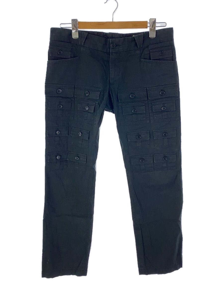 【中古】DOLCE&GABBANA◆08SS/マルチポケットカーゴ/48/コットン/ブラック/G34YFT FU6EM【メンズウェア】