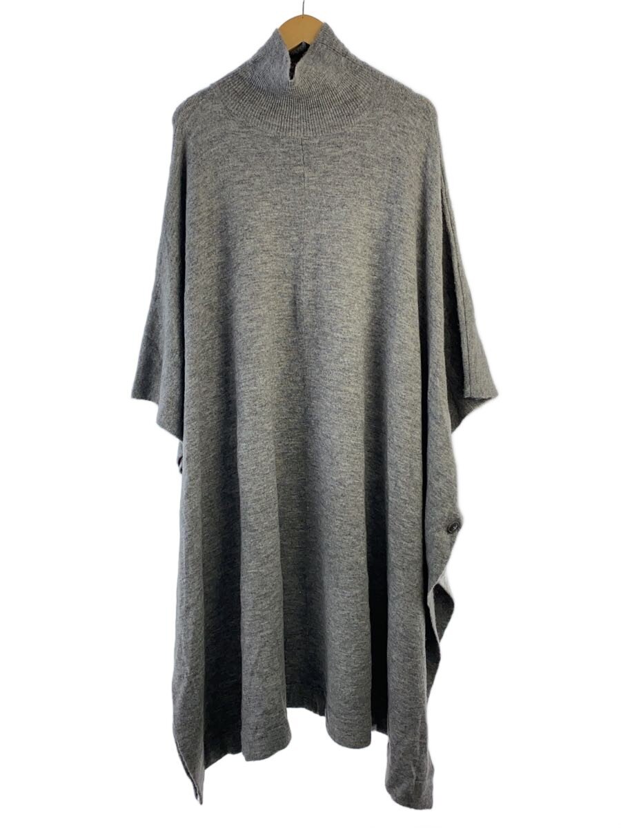 【中古】HERIN.CYE◆長袖ワンピース/FREE/アクリル/GRY/530GAM70-0590【レディースウェア】