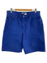 【中古】STUSSY◆Big Ol Jean Short Washed Canvas/34/コットン/BLU/無地/112277【メンズウェア】